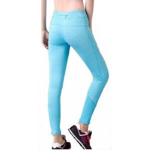 Blue Full Length Leggings Workout Yoga Pants b30